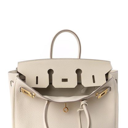 Hermes Taurillon Clemence Birkin 25 Craie 16 of 33