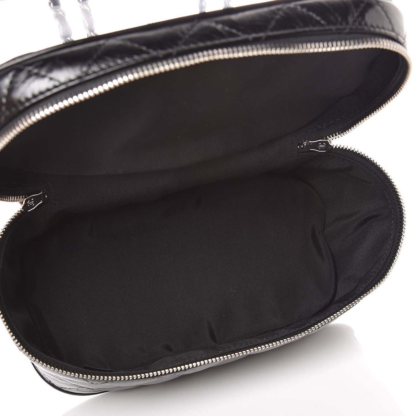 Crumpled Calfskin PVC Quilted Backpack Black