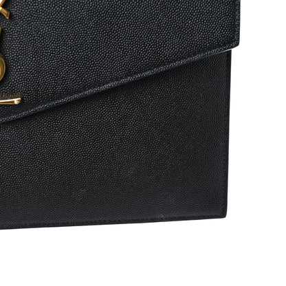 Saint Laurent Grain De Poudre Uptown Pouch Black 7 of 11