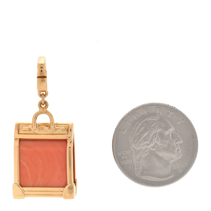 Louis Vuitton 18K Yellow Gold Coral Steamer Bag Charm Pendant 2 of 4