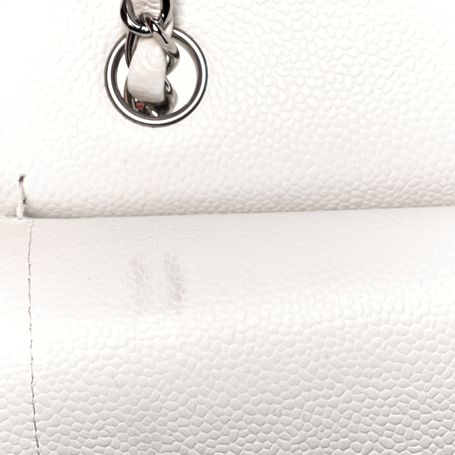 Chanel Caviar Quilted Medium Double Flap White 16 of 16