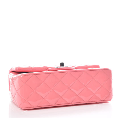 Chanel Patent Calfskin Quilted Mini Rectangular Flap Pink 4 of 11