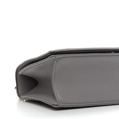 Christian Dior Grained Calfskin Medium Diorama Flap Bag Gris 8 of 9