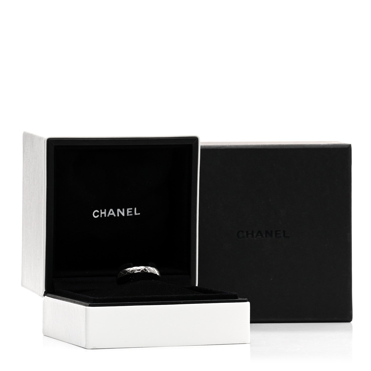 Chanel 18K White Gold Mini Coco Crush Ring 58 8.25 3 of 5