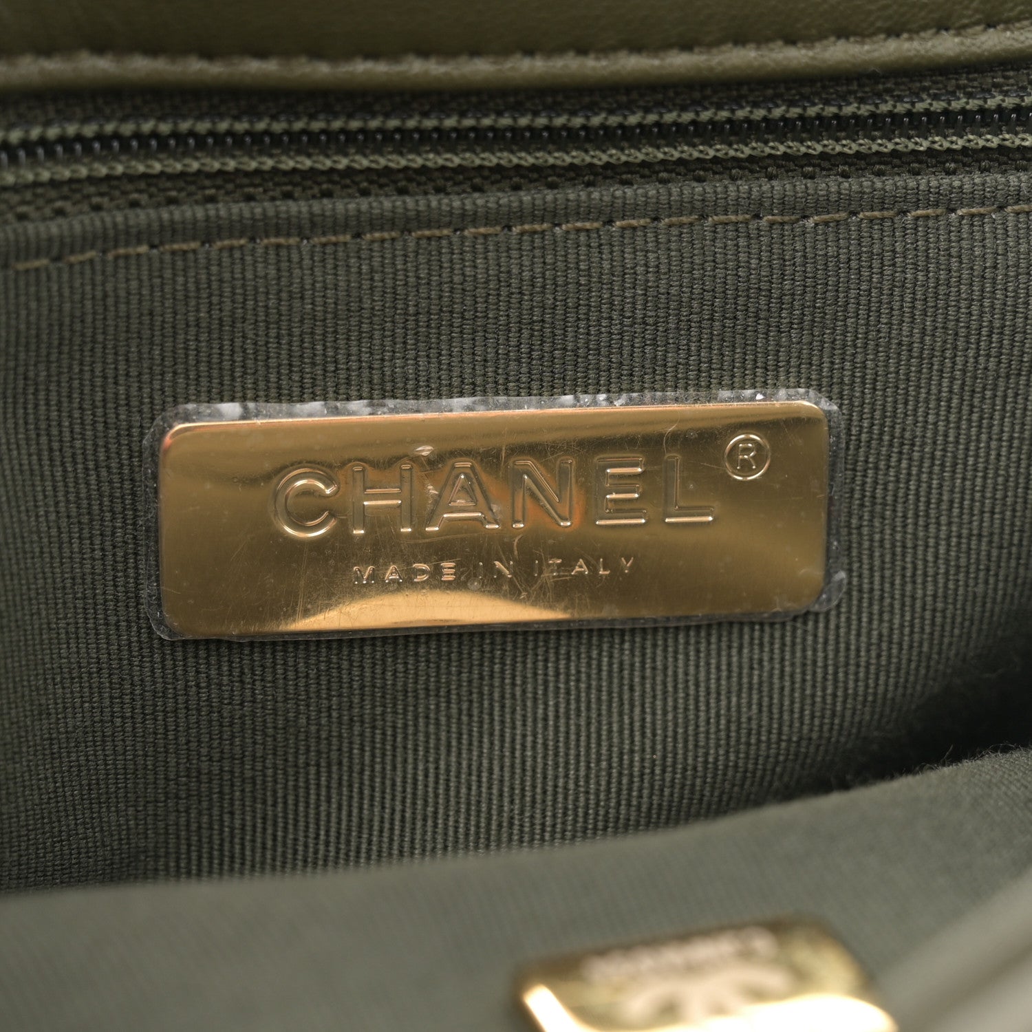Chanel Lambskin Quilted Medium Chanel 19 Flap Khaki 6 of 10