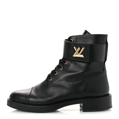 Louis Vuitton Calfskin Wonderland Ranger Boots 41 Black 1 of 11