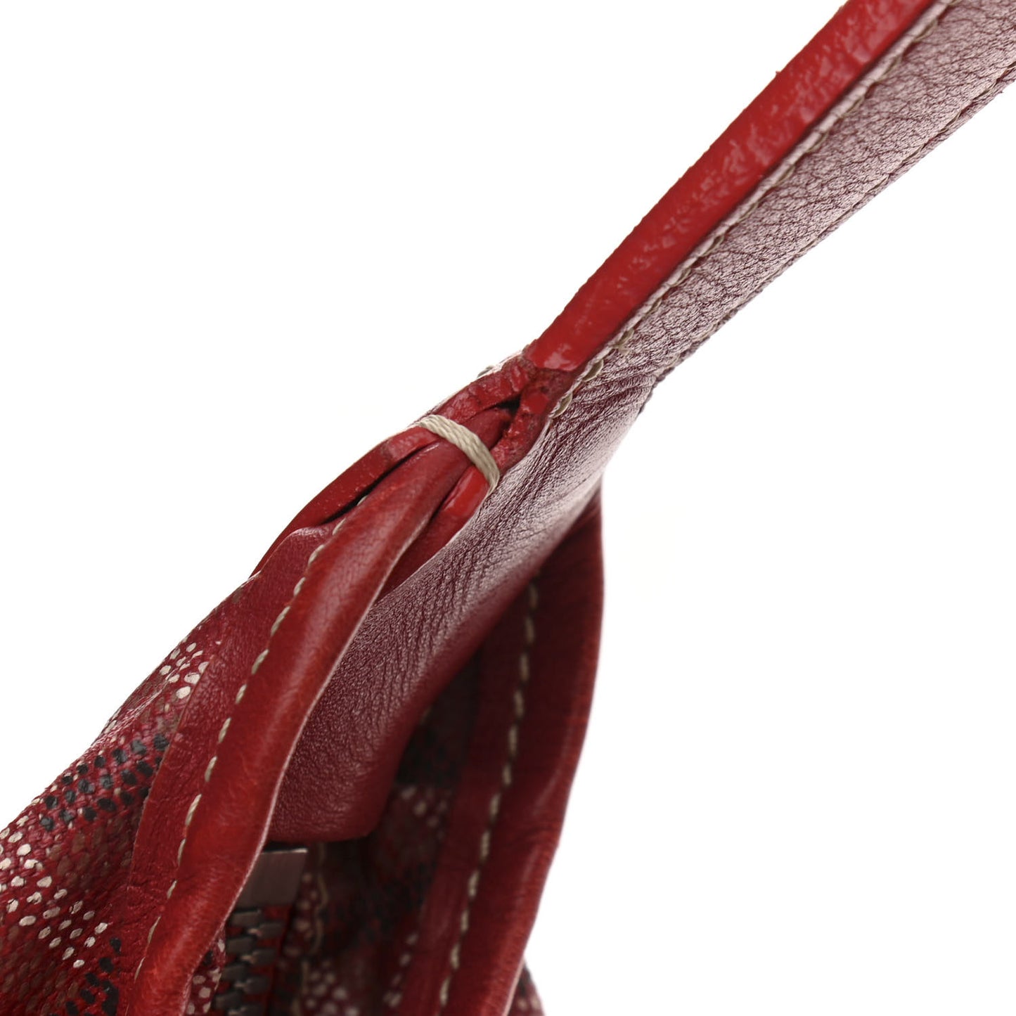 Goyardine Fidji Zip Hobo Red