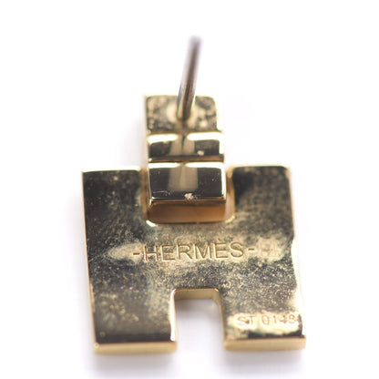 Hermes Gold Lacquer Eileen Earrings White 3 of 6
