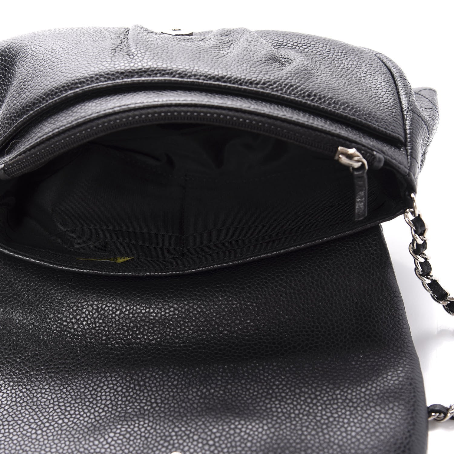 Chanel Caviar Half Moon Wallet On Chain WOC Black 5 of 12