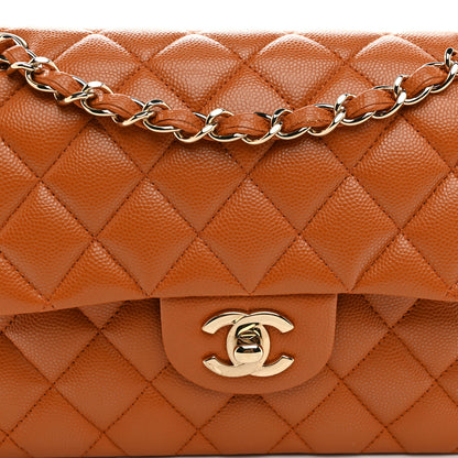 Chanel Caviar Quilted Small Double Flap Light Brown 8 of 10