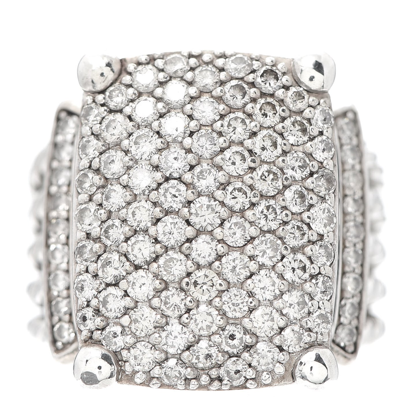Sterling Silver Diamond 20mm Wheaton Ring 55 7.25