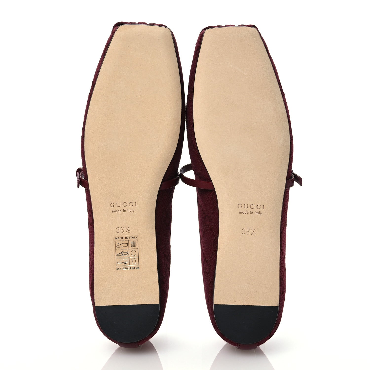 Gucci GG Monogram Horsebit Ballet Flats 36.5 Rosso Ancora 6 of 10