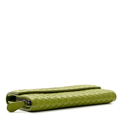 Bottega Veneta Nappa Intrecciato Continental Flap Wallet Kiwi 4 of 9