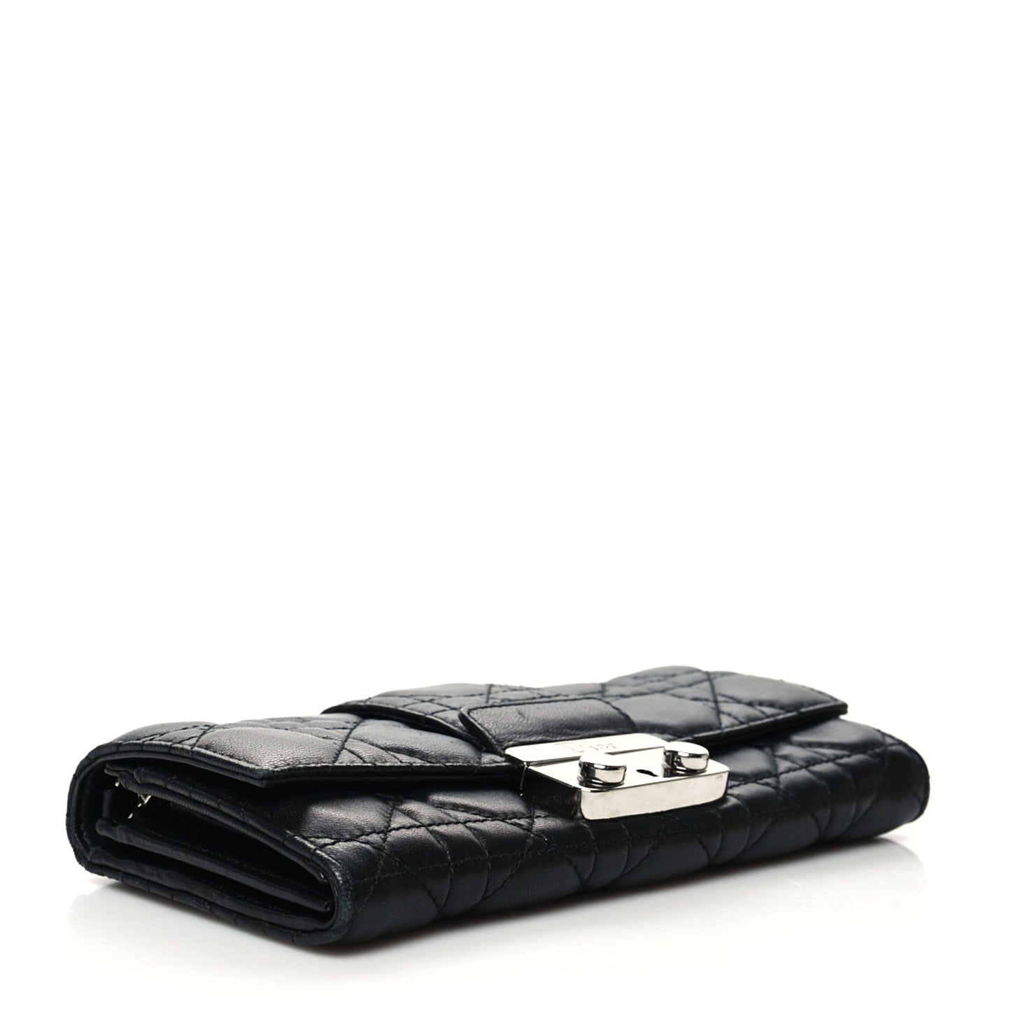 Lambskin Cannage Miss Dior Chain Wallet Black