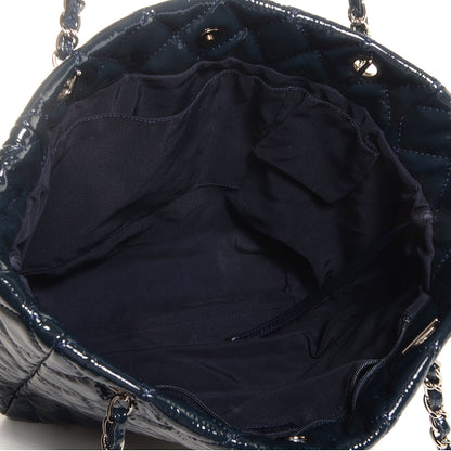 Chanel Patent Quilted Chic and Glitter Large Tote Navy Blue 5 of 7