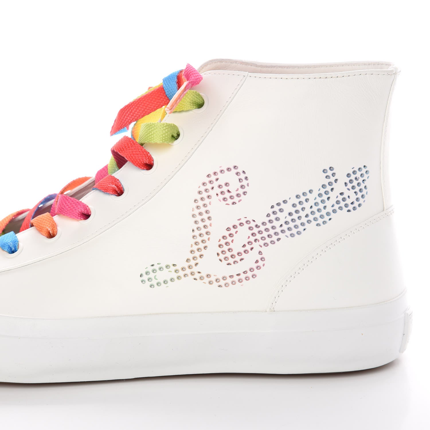 Louis Vuitton Calfskin Tattoo Sneaker Boots 7.5 White Multicolor 7 of 11