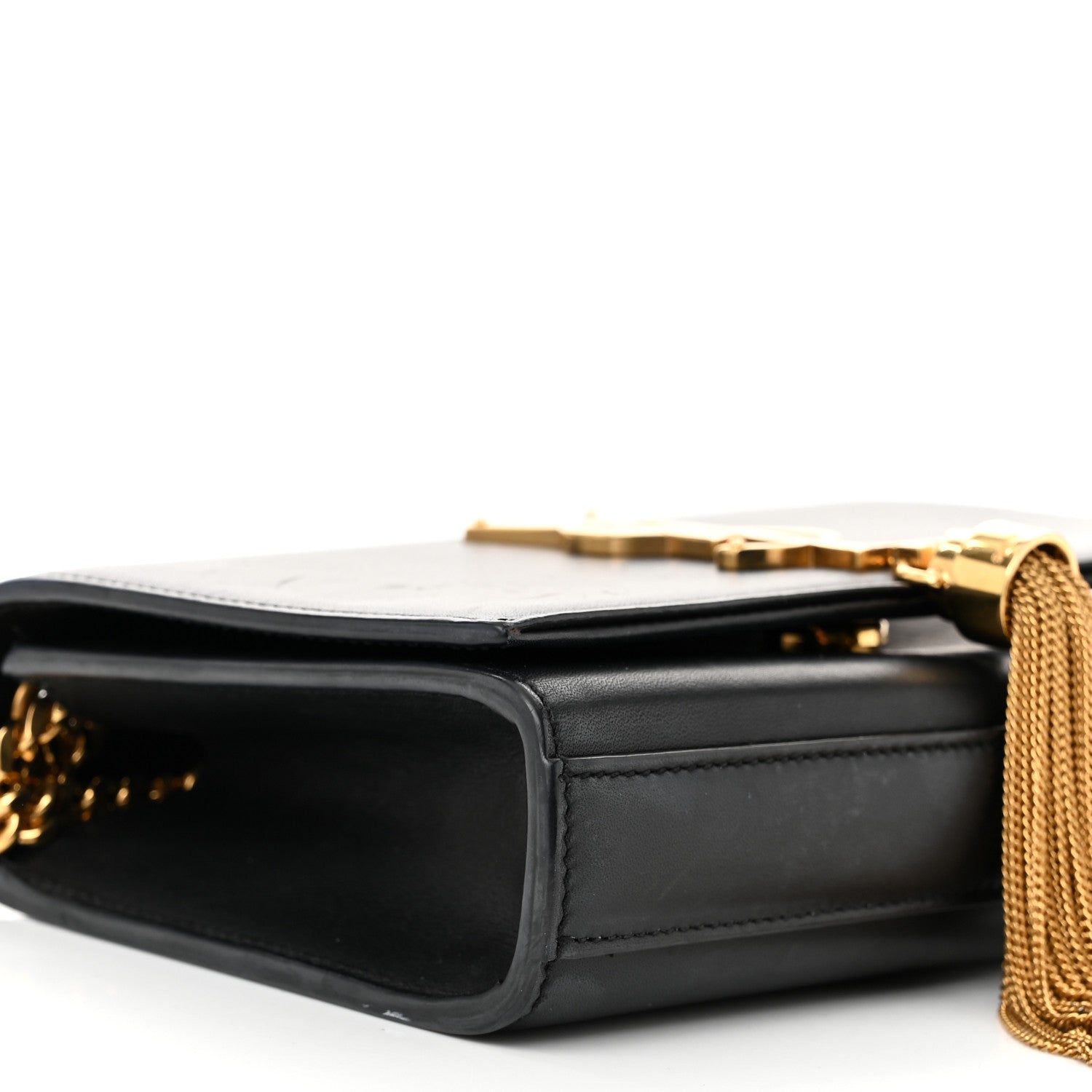 Saint Laurent Smooth Calfskin Small Classic Monogram Kate Tassel Satchel Black 8 of 11