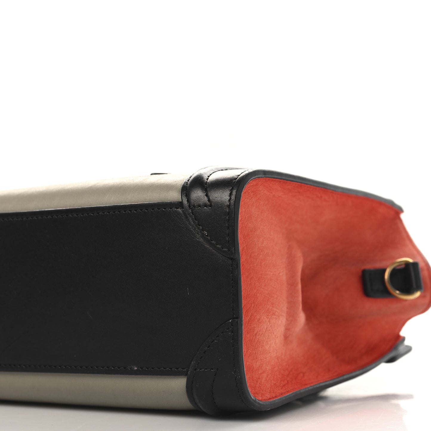 Smooth Calfskin Nubuck Nano Tri-Color Luggage Beige