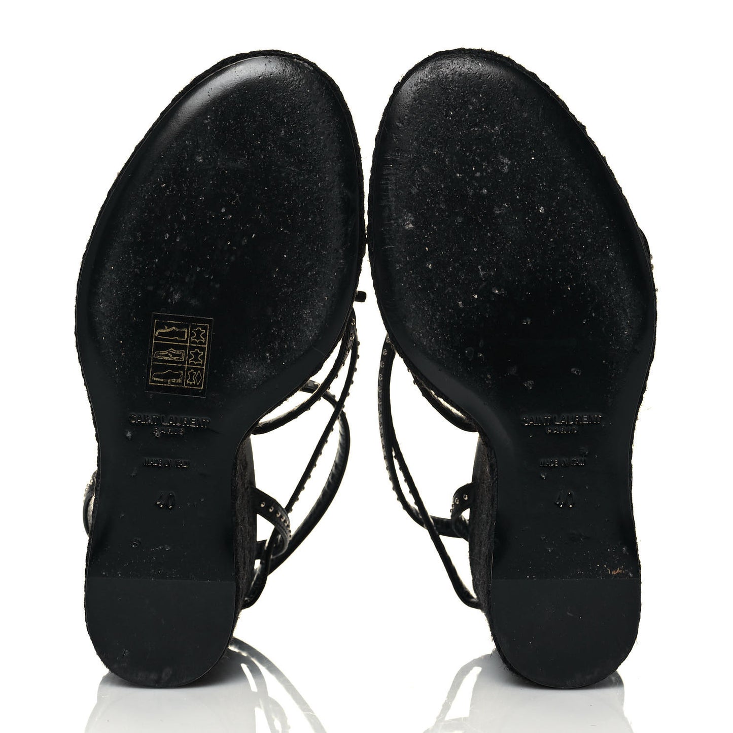 Calfskin Cassandra Espadrille 105 Wedges 40 Black