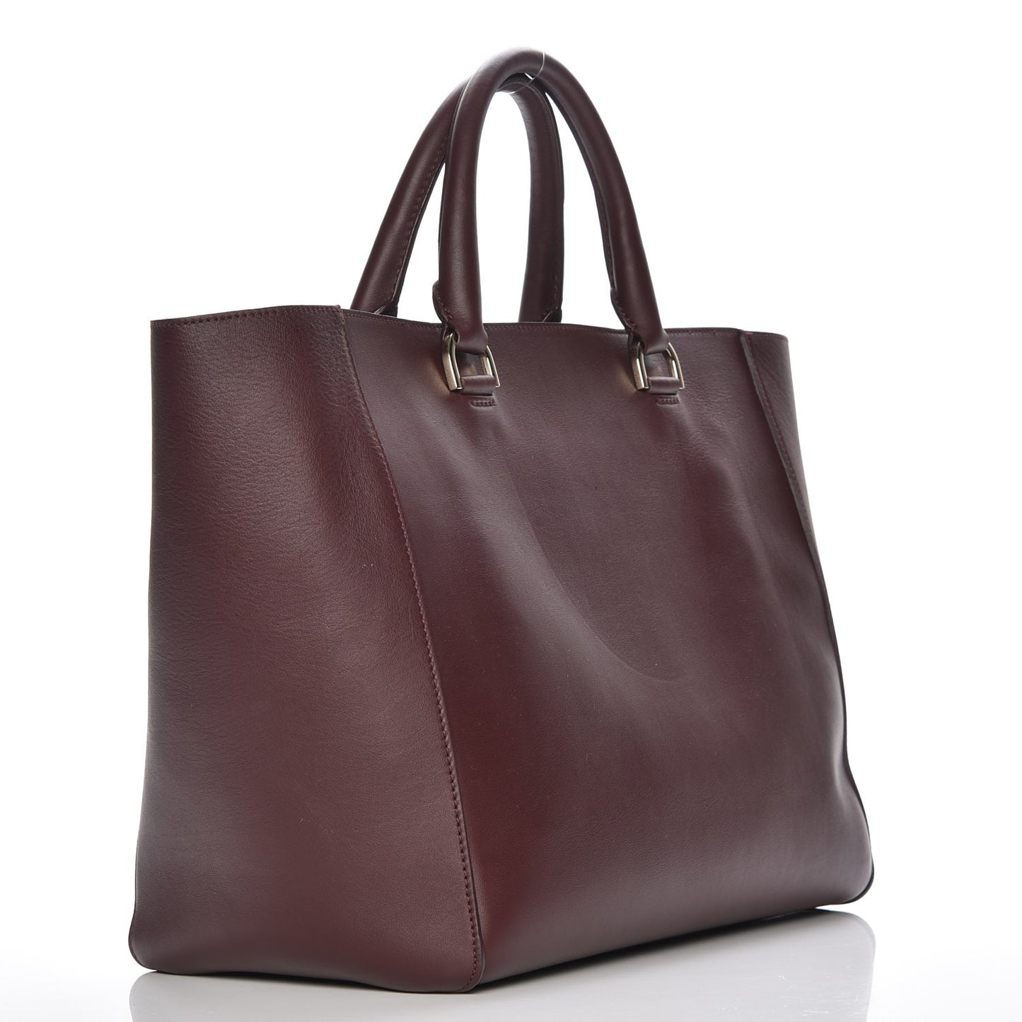 Silky Calf Oversized Willow Tote Oxblood