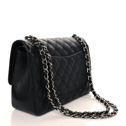 Chanel Caviar Quilted Jumbo Double Flap Black 3 of 10