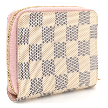 Louis Vuitton Damier Azur Zippy Coin Purse Rose Ballerine 3 of 6