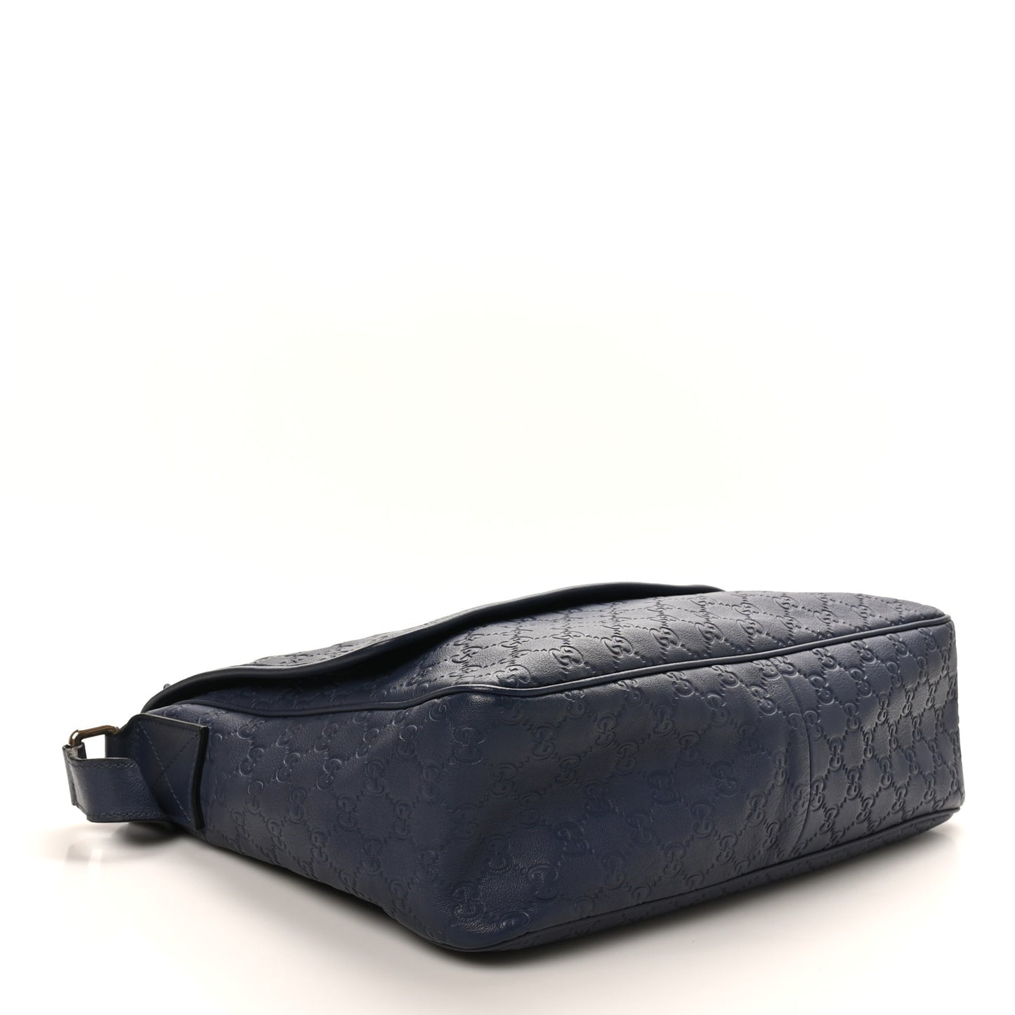 Guccissima Medium Flap Messenger Bag Blue