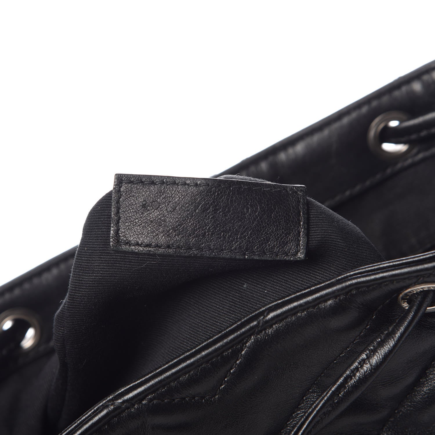 Saint Laurent Calfskin Y Quilted Monogram Small Loulou Backpack Black 6 of 13
