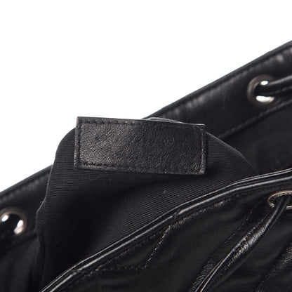 Saint Laurent Calfskin Y Quilted Monogram Small Loulou Backpack Black 6 of 13
