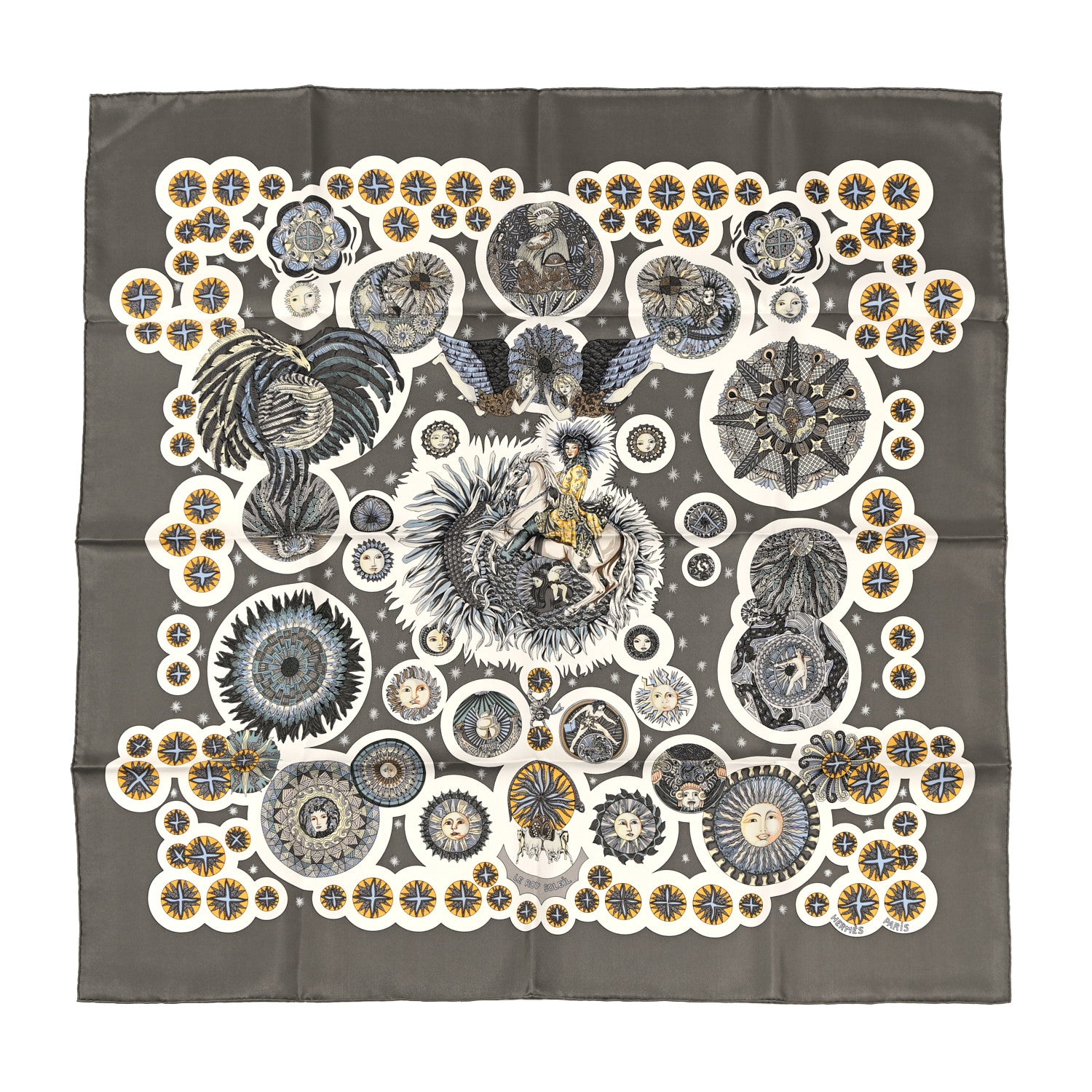 Hermes Silk Le Roy Soleil Scarf 90 1 of 7