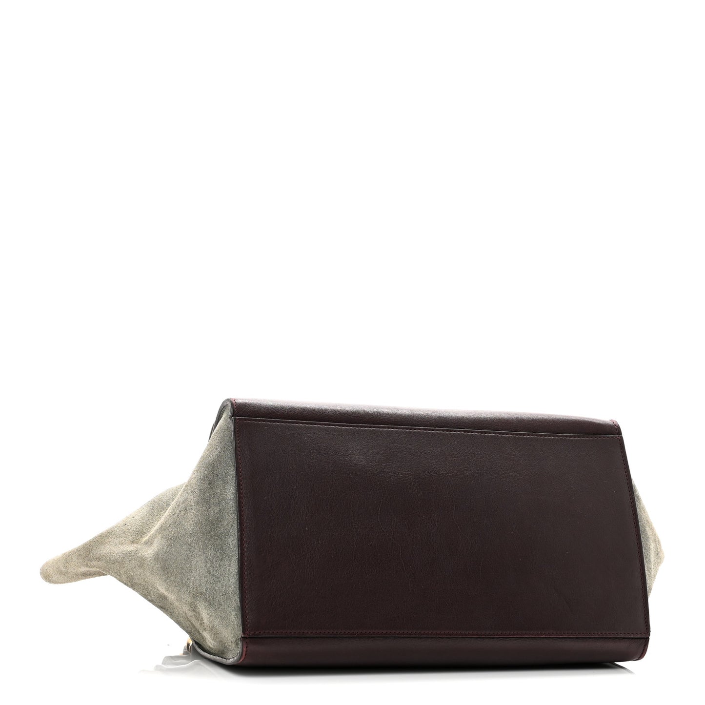 Calfskin and Suede Small Tri-Color Trapeze Dark Grey