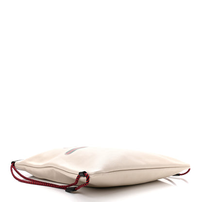 Gucci Calfskin Logo Drawstring Backpack Mystic White 5 of 12