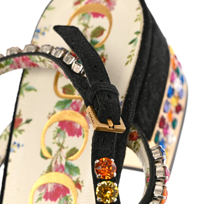 Gucci Kid Scamosciato Crystal Mira Platform Sandals 37 Multicolor 9 of 9