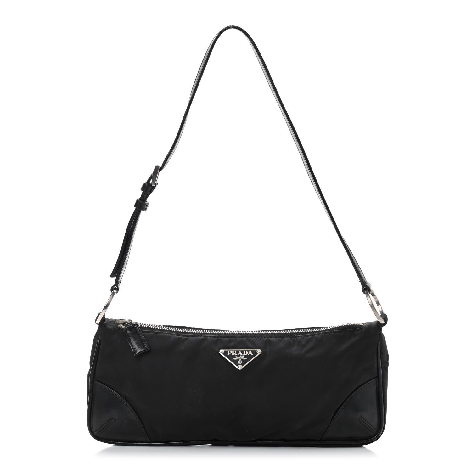 Prada Tessuto Nylon Pochette Bag Black 1 of 9