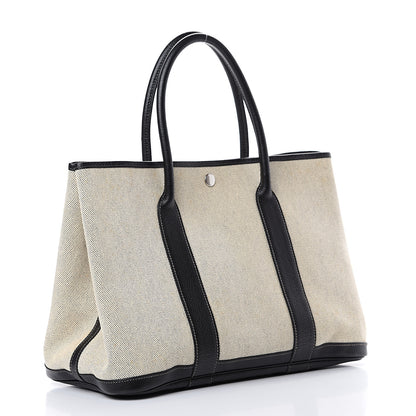 Hermes Buffle Skipper Toile Garden Party 36 MM Tote Black 2 of 11