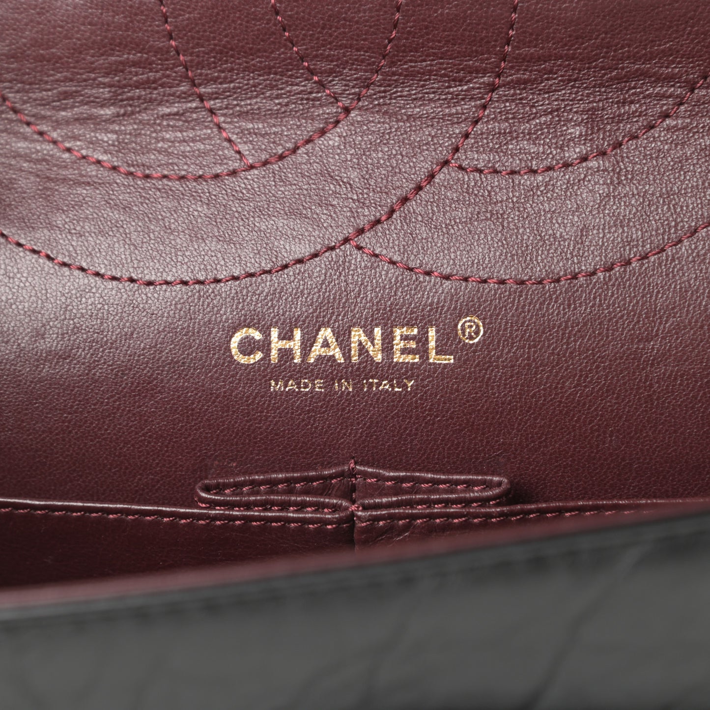 Aged Calfskin Quilted 2.55 Reissue 227 Flap Black
