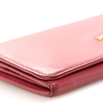 Prada Saffiano Metal Continental Flap Wallet Bruyere 7 of 9
