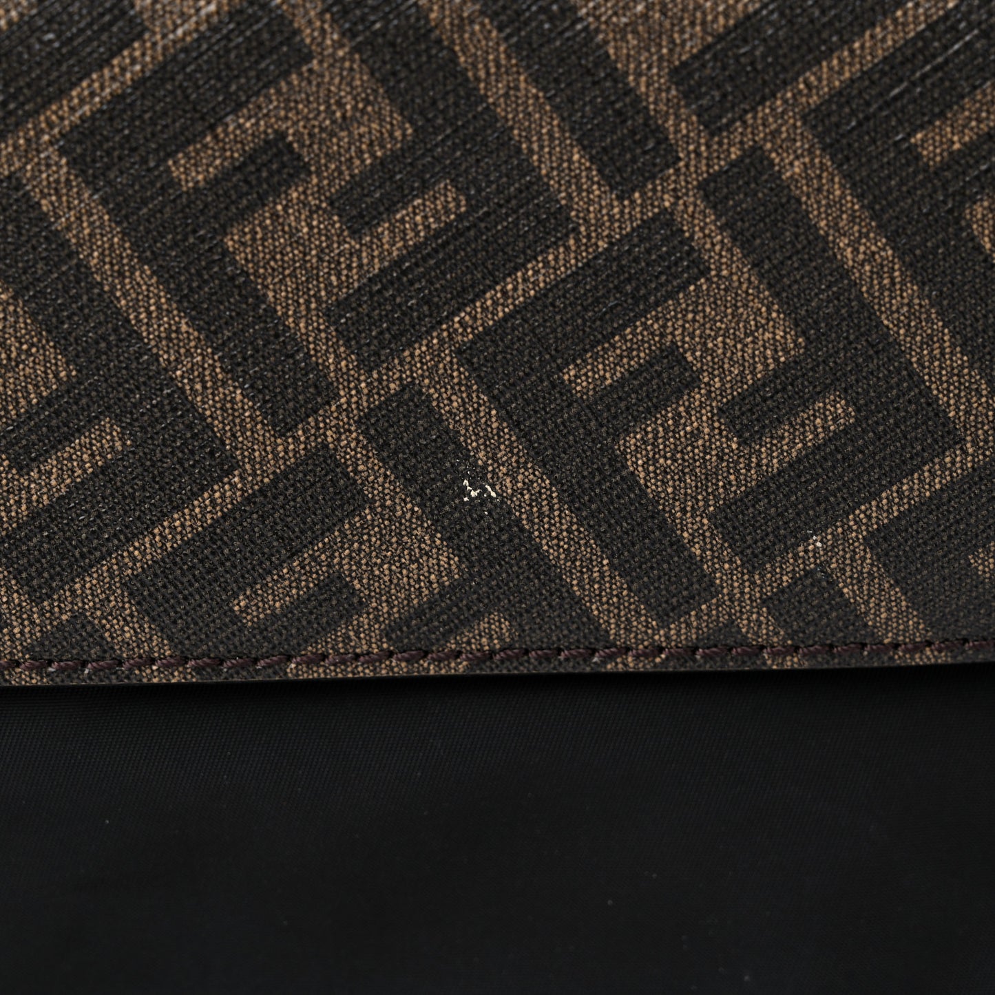 Nylon Glazed Fabric Vitello Liberty FF 1974 Diagonal Tobacco Moresco Black