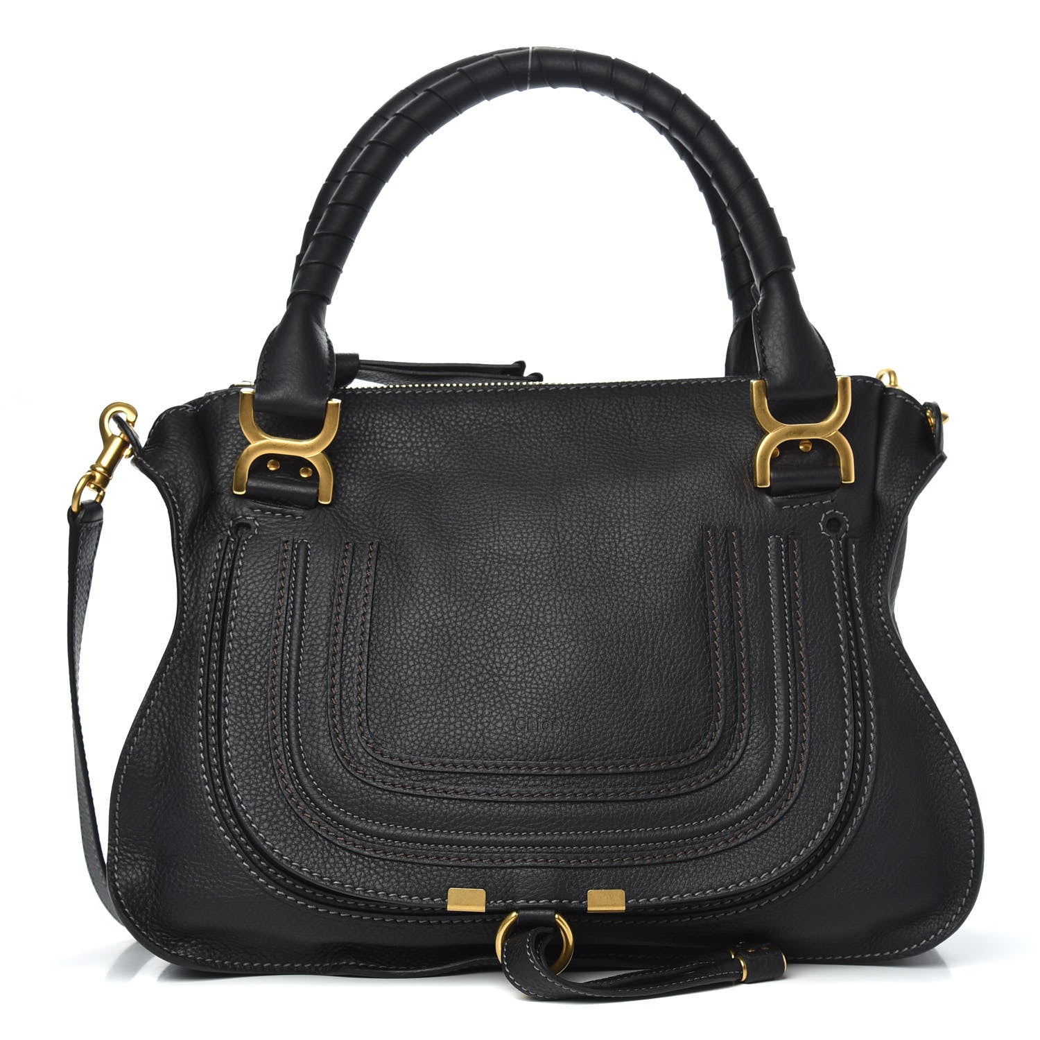 Chloe Calfskin Medium Marcie Satchel Black 1 of 10