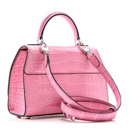 Moynat Matte Crocodile Rejane BB Pink 3 of 9