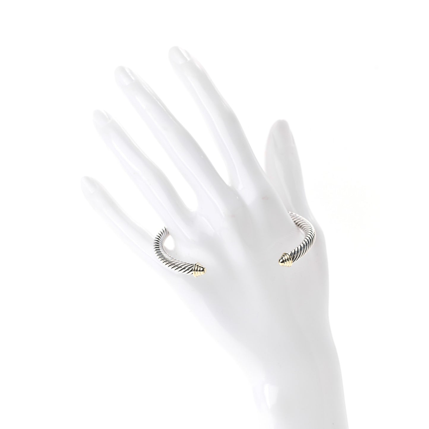 Sterling Silver 14K Yellow Gold 5mm Cable Classics Bracelet