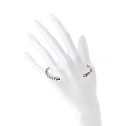 David Yurman Sterling Silver 14K Yellow Gold 5mm Cable Classics Bracelet 2 of 4