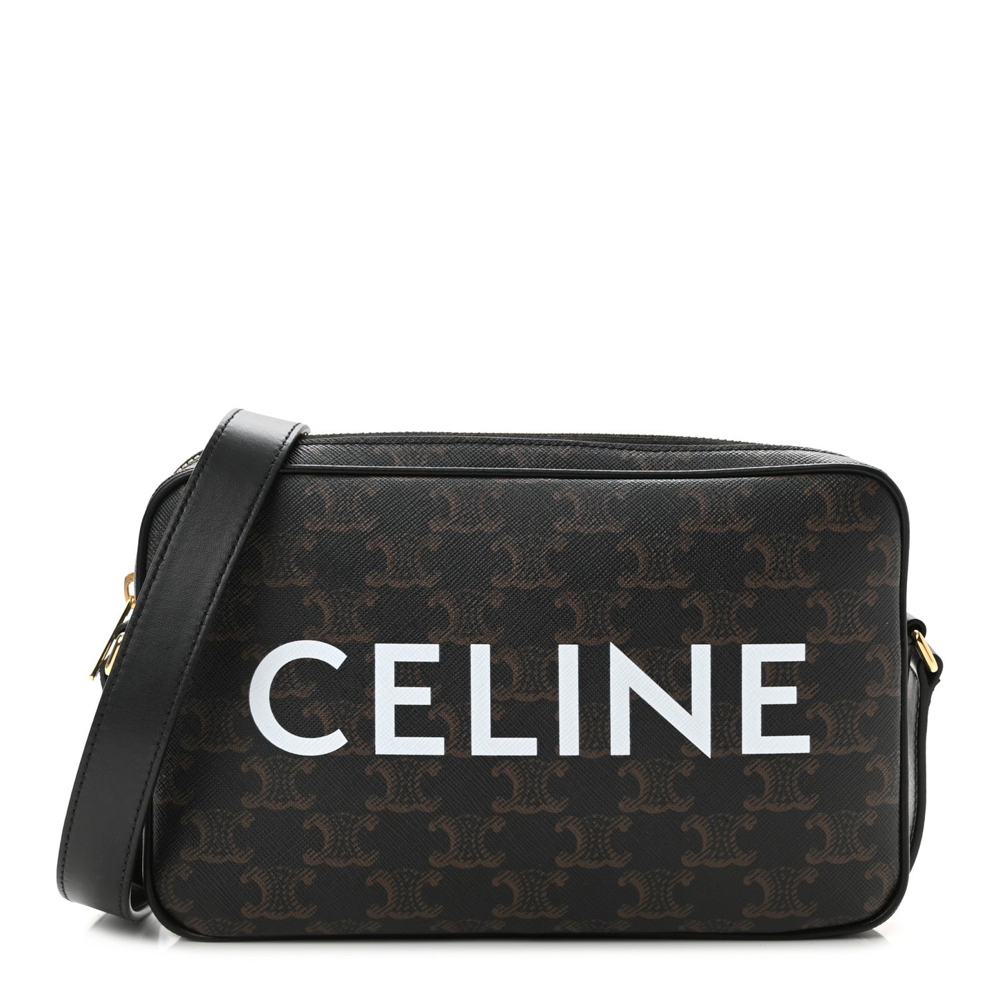 Triomphe Canvas Medium Messenger Bag Black
