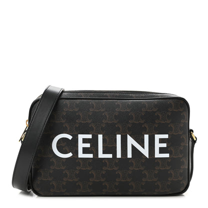 Celine Triomphe Canvas Medium Messenger Bag Black 1 of 10