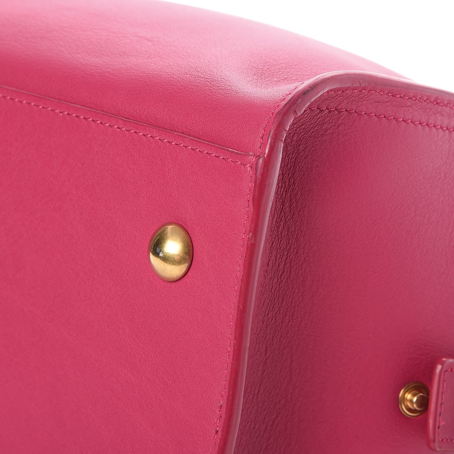 Calfskin Small Classic Y Cabas Fuchsia