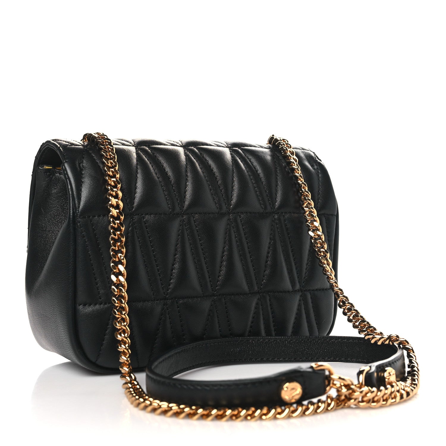Versace Nappa Quilted Virtus Bag Black 3 of 9