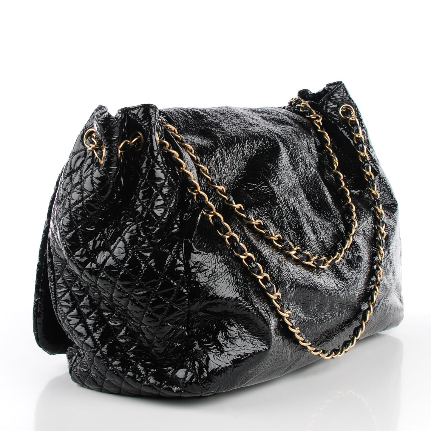 Vinyl Rock and Chain XL Flap Black
