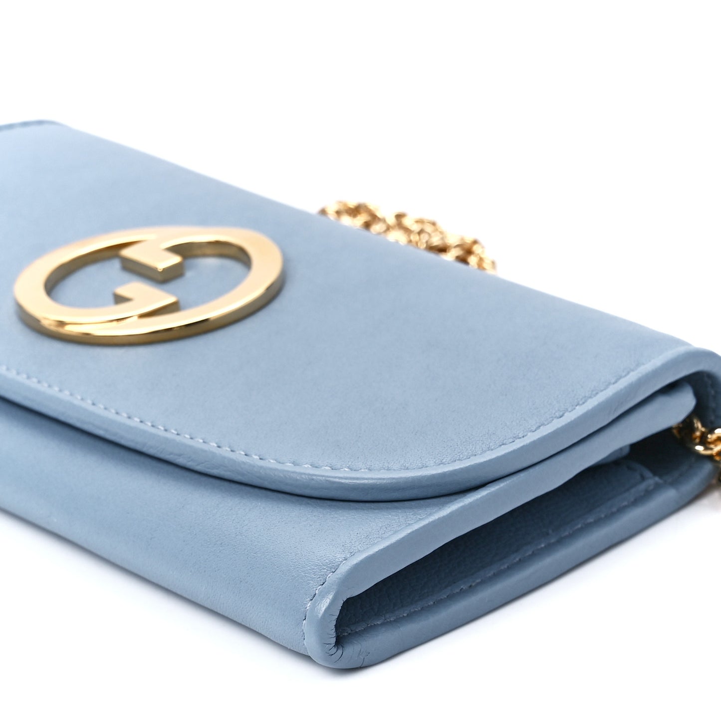 Roxy Calfskin Blondie Continental Chain Wallet Cloudy Blue