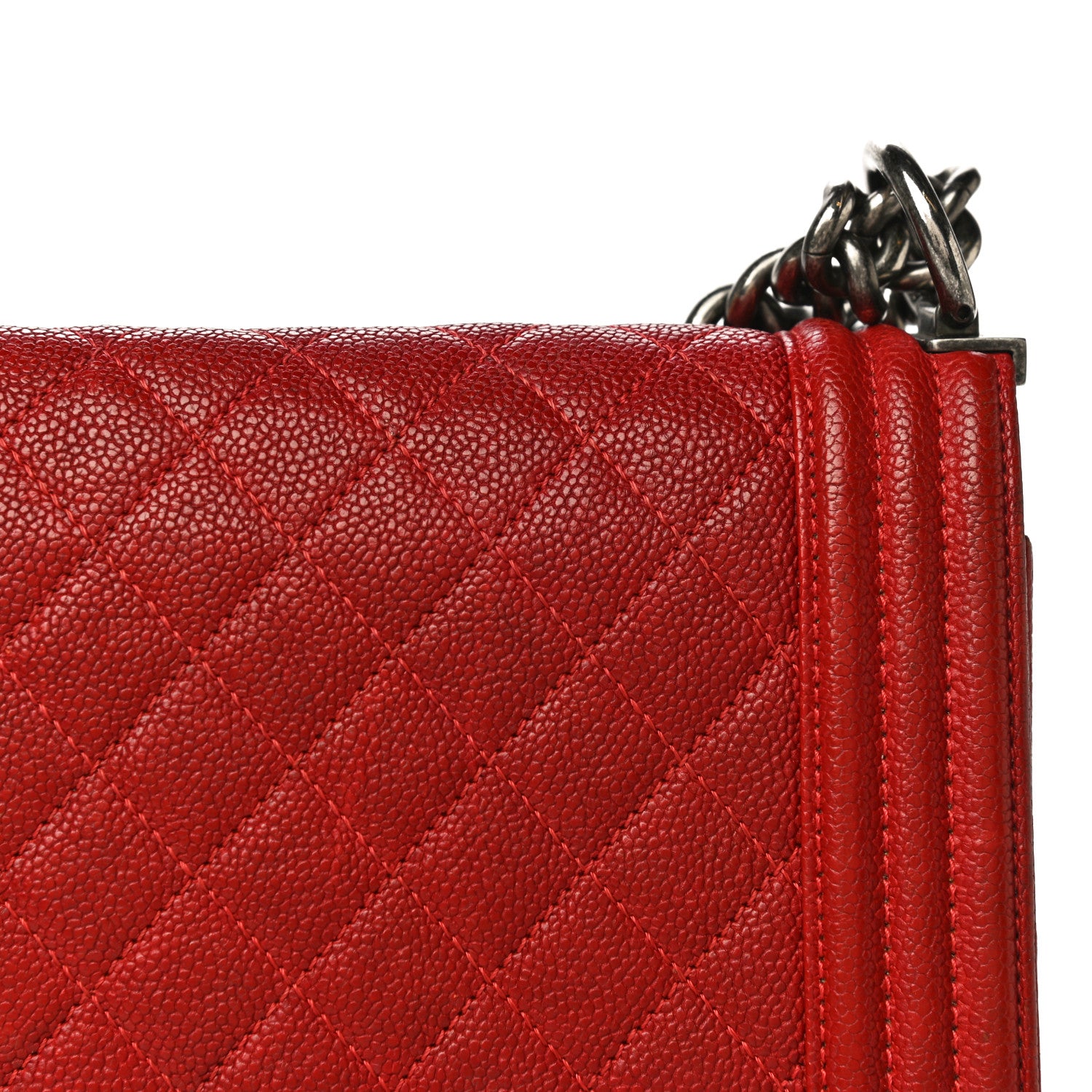 Chanel Caviar Quilted Medium Boy Flap Red 27 of 37