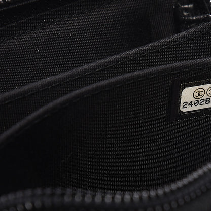 Chanel Caviar Quilted Boy Zip Around Coin Purse Wallet So Black 7 of 7